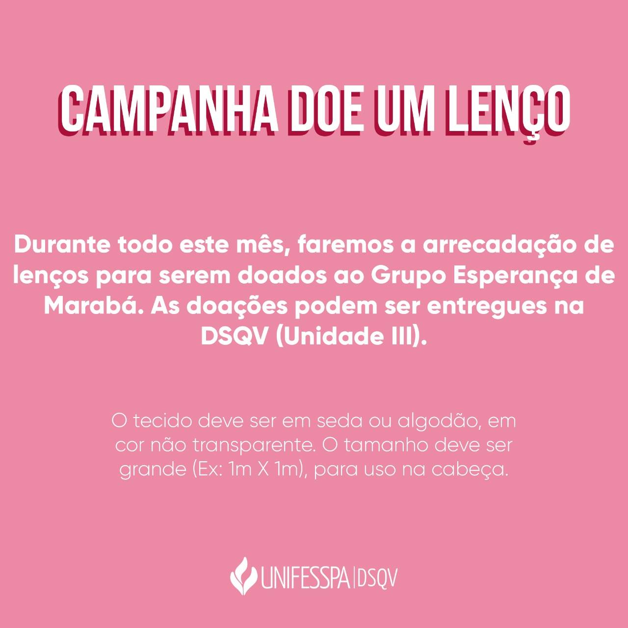 campanha doação lenços