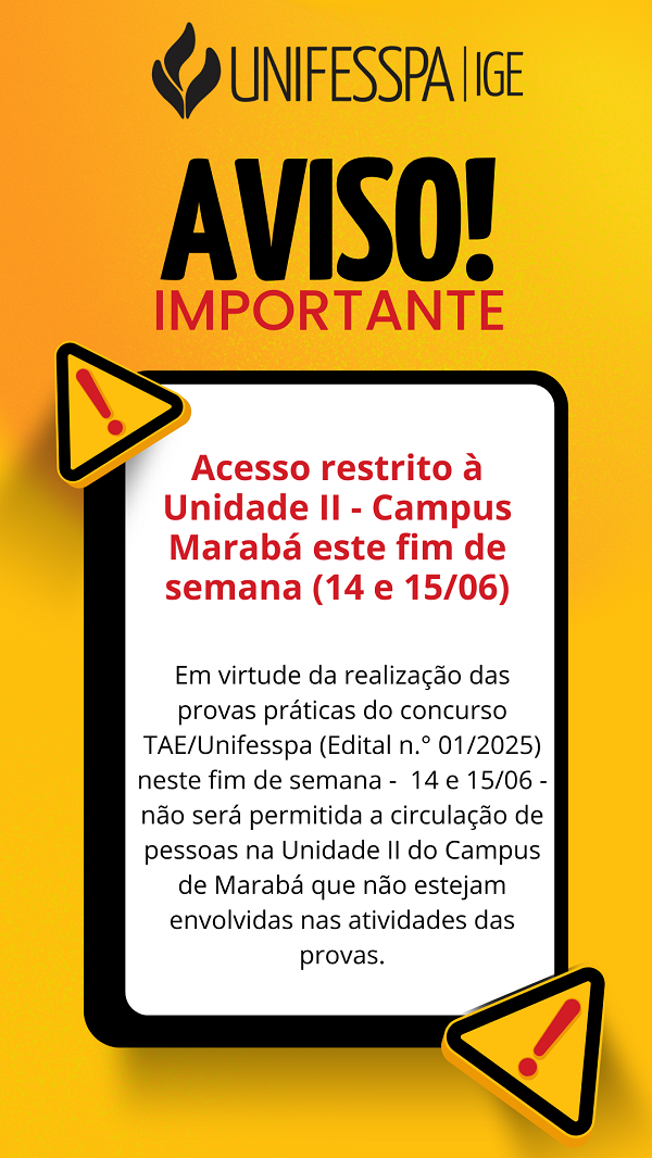 Acesso restrito a Unidade II Unifesspa Maraba