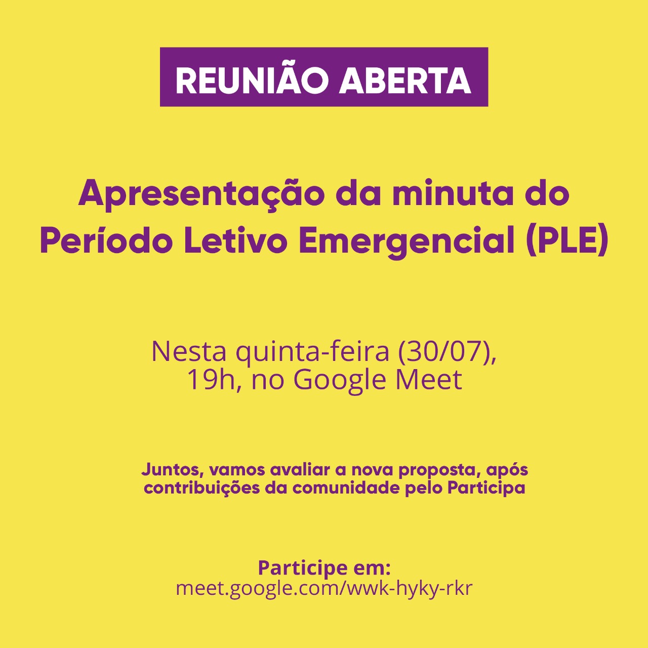 reunião aberta